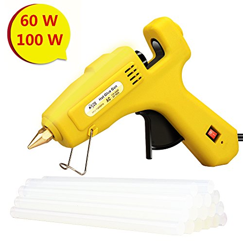 image for KMC 60/100W Hot Glue Gun with 16pcs Glue Sticks, Dual Power High Temp 