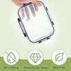 8 Pack Borosilicate Glass Food Storage Containers with Lids, Glass Meal Prep Containers, Airtight Bento Lunch Boxes with Snap Locks, Oven, Freezer and Dishwasher Safe, BPA Free, Kitchen Storage Set #4