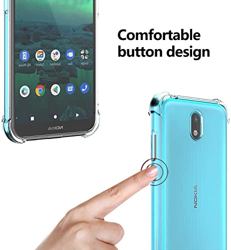 Image of Transparent Silicon Back Cover Compatible with Nokia C01 Plus [Protective + Anti Shock Proof CASE], Nokia C01 Plus Dual Back Cover Case