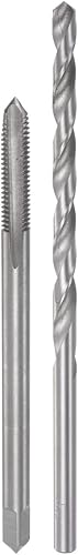 Miniatura 10 de uxcell Juego de grifos y brocas, 14-20 UNC H2 recta, fresadora de rosca, extralarga de acero de alta velocidad de 0.197in (HSS)
