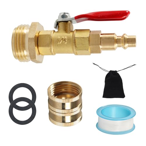 LLLmhuaa Adaptador de soplado para invierno con enchufe de conexión rápida de 1/4 pulgadas, adaptador de manguera de jardín