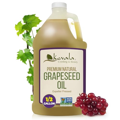 Kevala Grapeseed Oil - Nutritious Oil Great for Cooking and Beauty, Made with Carefully Selected Grapes, Perfect Base with Natural Flavor for Salad Dressings, Natural Vitamin E Source, 64 fl oz