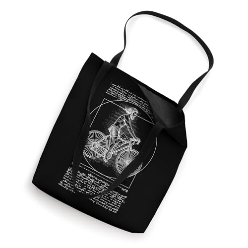 Vitruvian Man Bicycle Cyclist Leonardo Da Vinci Cycling Tote Bag