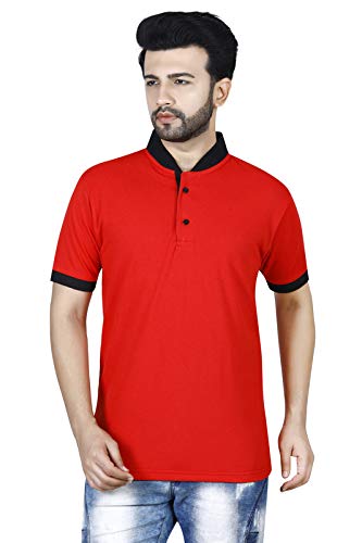 Standing Collar Half T-Shirt Slim Fit 