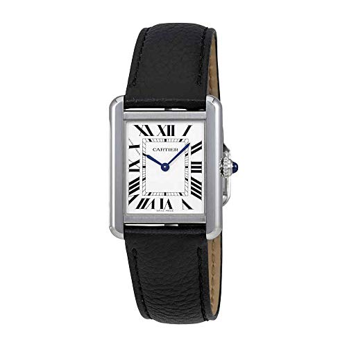 Cartier Tank Solo Reloj para mujer con esfera opalina plateada WSTA0030