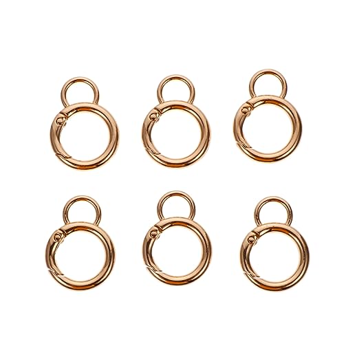 KONTONTY 6pcs Hook Trigger Snap Hnagers Swivel Trigger Bag Clips Swivel Lanyards Heavy Duty Spring Undercap Spring Pet Buckle Heavy Duty Lanyard Camera Lanyard Key Chain Clips Sprung Golden