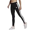 adidas Women's Essentials 3-stripes Leggings, Black/White, X-Large