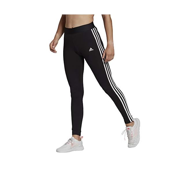adidas Women's Essentials 3-stripes Leggings, Black/White, X-Large
