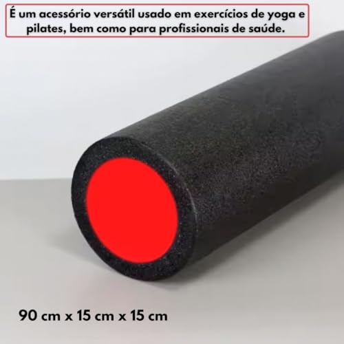 Rolo Para Exercícios Pilates Yoga Ginástica Foam Roller Aeróbico Liberação Miofascial Massagem Corpo