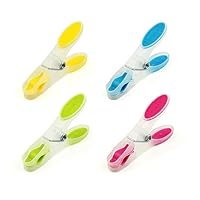 JINTANG clothes pegs,60PCS clothes pegs for washing line Washing Pegs with Durable Spring laundry pegs,4 Colors Strong Grip Plastic Pegs,for Home Garden,Outside,Multipurpose (60pcs)