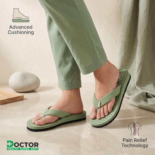 Image of DOCTOR HEALTH SUPER SOFT Women's Orthopedic Sandals And Slippers | Lightweight Anti-Skid Comfort Slides for Heel Pain Relief | Soft Cushion Sole Footwear for Everyday Use