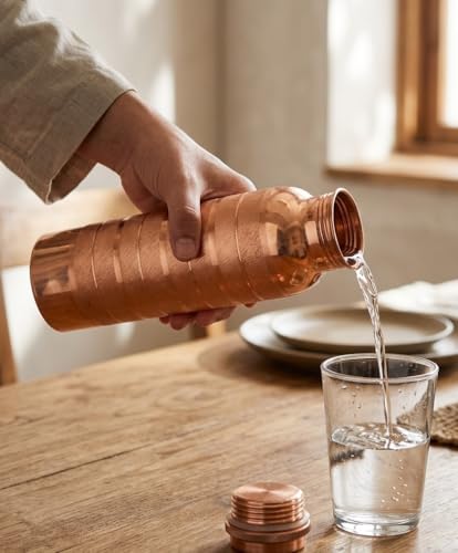 Bouteille d'eau en cuivre pur BRACOP® façonnée à la main - 5