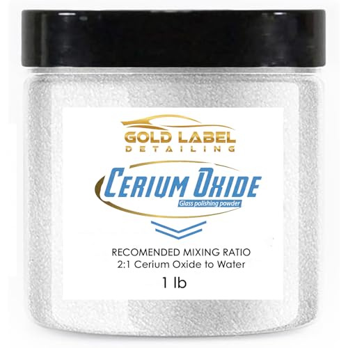 Image of Optical Grade Cerium Oxide Glass Repair Powder 1lb Jar | Glass Window and Windshield Repair | Optical Grade, for use with Camera, Scope, Binocular Lens | Remove Scratches and Scuffs (1lb Jar)