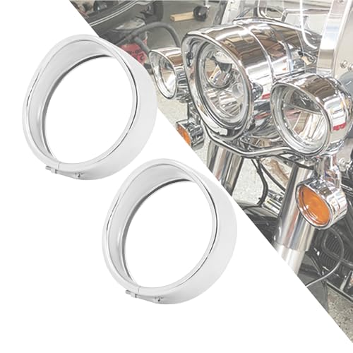 HDBUBALUS Motorcycle 4.5 Inch Fog Light Tirm Ring Visor Style 4 1/2