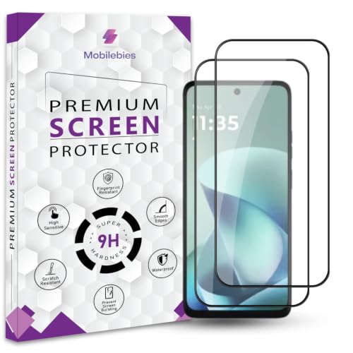 Image of Premium Tempered Glass Screen Protector Guard For Motorola G77 Power (6.72 Inch, Pack of 2) | Edge to Edge Coverage With Easy to installation kit