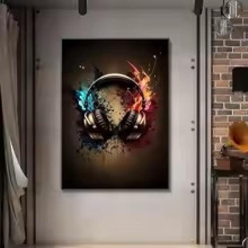 Tableau gaming grand format 80x110 cm pour habiller un mur de salle de jeux