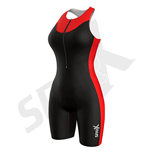 Sparx Women`s Performance Triathlon Suit Womens Tri Suit Running Swimming Cycling Padded Skinsuit (Xl, Red) #TOP1