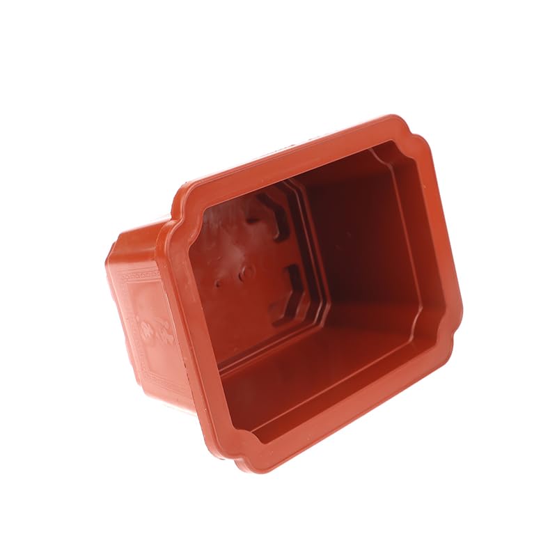 Tefexer 5 macetas rectangulares clásicas para plantas de interior, plántulas, bonsái, hogar, oficina, maceta para cactus