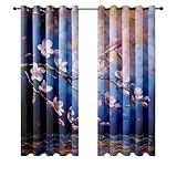 Cortinas Salon Oro Graffiti Rosa Cortinas Dormitorio Poliéster Cortina Termica Aislante Frio y Calor Lavable Cortina Ventana Opaca Curtains for Living Room Cocina Habitacion Comedor 2x140x160cm