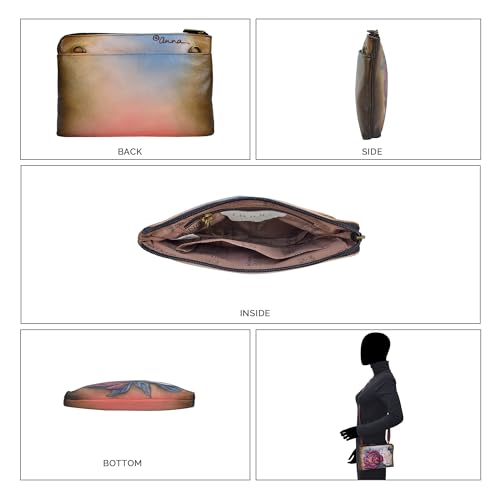 Anna by Anuschka Womens Hand Painted Leather Slim Crossbody3