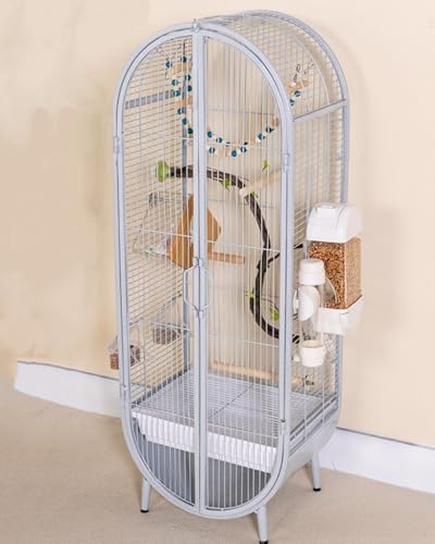 Elegant Large Bird Cage with Support Legs, Metal Birdcage with