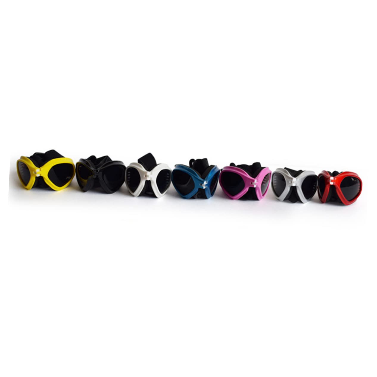 Didiseaon 3pezzi Occhiali Da Sole Per Animali Domestici Occhiali Protettivi Per Cani e Gatti Design Ventilato Protezione Uv Regolabili Colore Nero