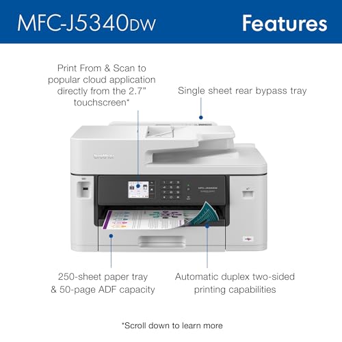 Brother MFC-J5340DW Professional Wireless Color Inkjet All-in-One Printer の商品画像 1