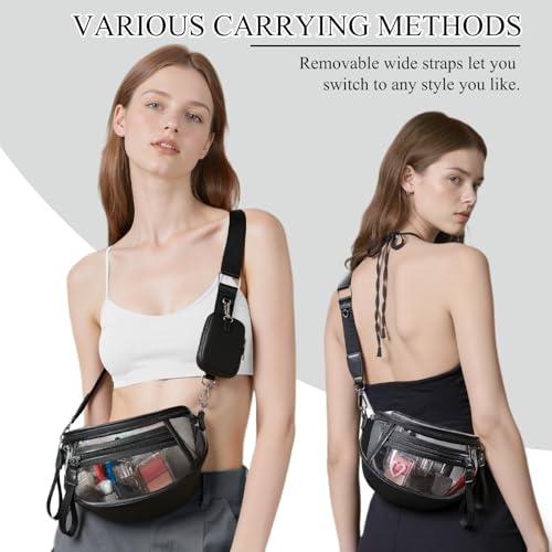 Clear Crossbody Bags for Stadium Events, Large Clear Bag Purse for Concert Sport Events with RFID Coin Purse2