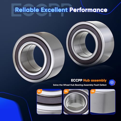 Image of ECCPP 2-Piece 510073 Front Wheel Hub Bearing for Honda Civic 2006-2020 | for Honda Fit 2013-2014 Pre-Greased Sealed