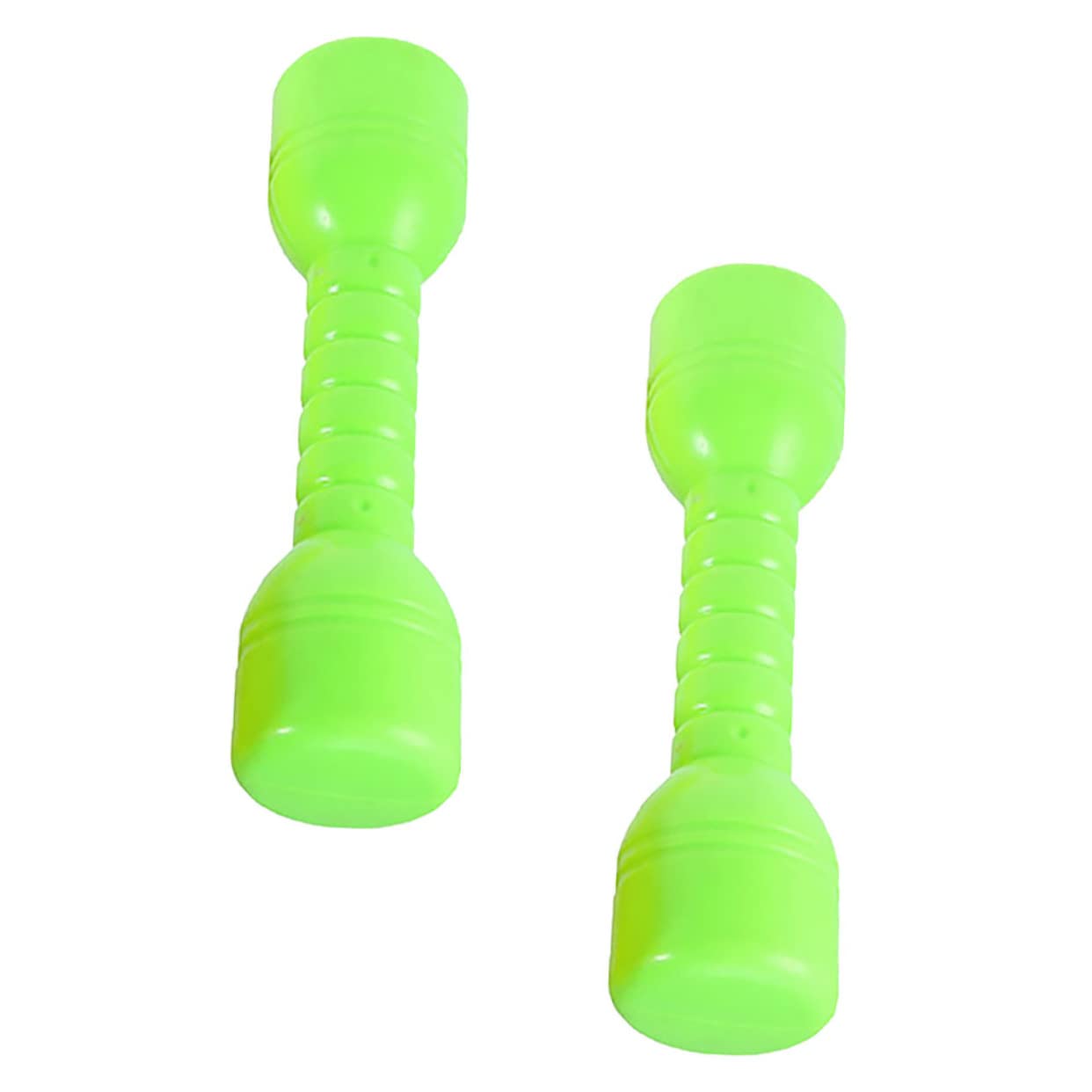 2Pcs Ergonomic Plastic Dumbbells for Barbells for Morning Exercise Fitness for Kindergarten Play Strengthen Coordination Muscle Development