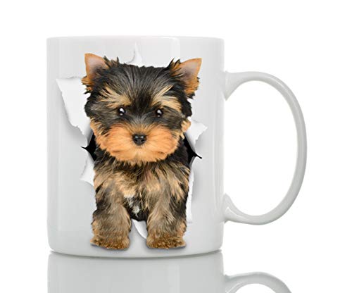 Winston & Bear Cute Yorkshire Terrier Mug - Yorkie Dog Ceramic Coffee Mug Gift for Dog Lovers Mom and Dad - Perfect Birthday or Christmas, Father's or Mother's Day Gift (15oz)
