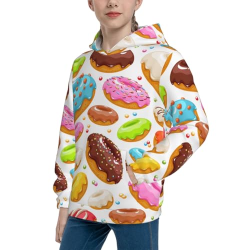 Color Donut Kid Hoodies Boys Sweatshirts Girls Pullover with Pocket2