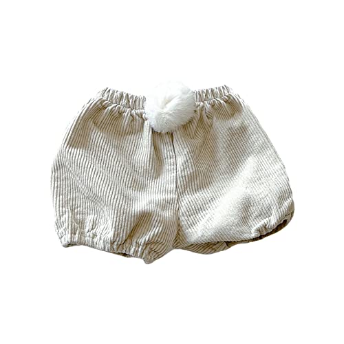 Newborn Baby Shorts Solid Color Velvet Shorts Bloomers Corduroy Bottoms with Rabbit Tail Baby Easter Clothes