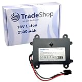 trade-shop batteria agli ioni di litio 18 v/2500 mah compatibile con rasaerba robot bosch indego 350, 400, m 700, m+ 700, s+ 350, s+ 400, s 500, s+ 500, xs 300