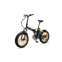 Argento, E-Bike Mini Max Foldable E-Bike Unisex Adulto, Nero, 250W