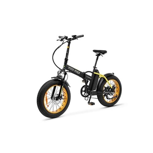 Argento, E-Bike Mini Max Foldable E-Bike Unisex Adulto, Nero, 250W