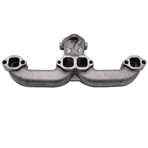 GSKMOTOR Rams Horn Exhaust Manifolds Headers w/ 2.5" Center fits Most Stock Cylinder Heads With Round/Square Port Small Block Chevy SBC 283 305 327 350 400 Engines