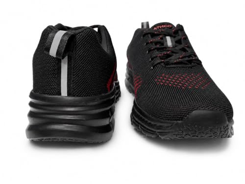 Image of Mens Running Shoes for Man Comfortable Men's Sports Shoes with Memory Foam Cushioned Insole Sports Shoes for Men Running Walking Lightweight Gym Shoe for Men Comfortable Stylish & Casual Walking ATHCO Shoe for Man Anti Slip Gym Footwear