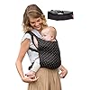 Infantino Reisbabydrager met ritssluiting, verstelbare babydrager met 4 draagposities, voor zuigelingen en peuters van 3…