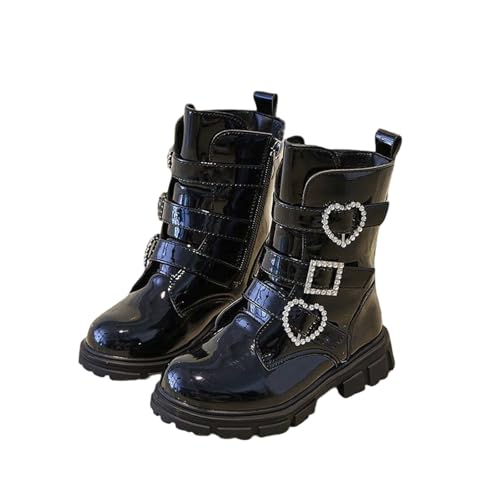 Bottes de randonnée hiver pour enfants bottines noires fourrées