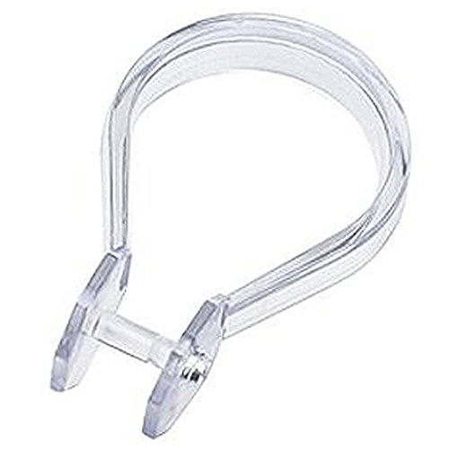 Showerdrape Shower Curtain Rings, Clear, 12 Pack
