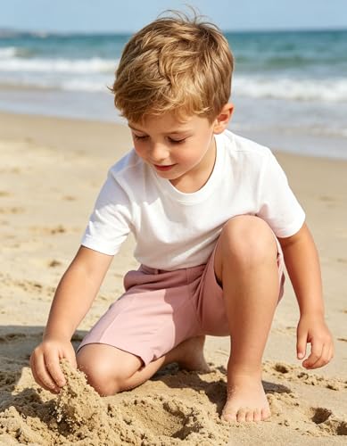 Image of Boy Shorts Kids Stretch School Uniform Clothes Flat Front Dress Casual Shorts with Pockets for Summer