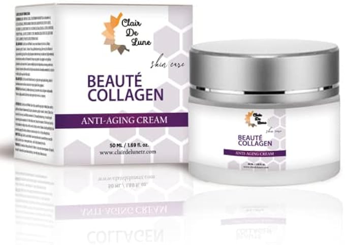 Clair De Lune Beauty Cream Anti-Wrinkle Day Cream for Face with Collagen - Anti Aging - Skin Care with Minerals - Nourishing, Moisturizer 1.69 fl. oz./ 50 ml