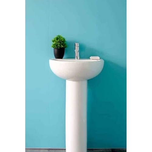 Image of Aqua Pearl Bathroom Wall Panel Kit, 2-Sided with Adhesive 100% Waterproof Shower Panels Easy to Instal Kit