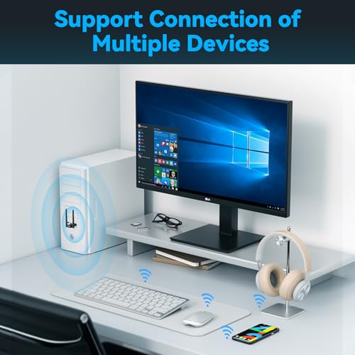 Maxuni USB Bluetooth 5.3 Dongle Adapter for PC Laptop Computer Desktop, Low Latency EDR Bluetooth Receiver for Bluetooth Keyboard Mouse, Support Windows 10/11/8.1(Plug and Play), 150M - Image 7