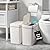 CONERX Bathroom Trash Can with Lid 2 Pack 3.9 Gallon Touchless Automatic Garbage Can Slim Motion Sensor Waterproof Plastic Trash Bins for Bedroom, Bathroom, Kitchen, Office, Ivory White 10.2"x7.3"x12"
