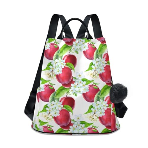 Sac à dos femme léger motif floral blanc : résolvez le désordre grâce au rangement multi-poches 17l