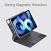 QUARK Keyboard Case for iPad Air 11-inch (M3 2025 / M2 2024) & iPad Pro 11-inch (4th, 3rd, 2nd,1st Gen), Magic Keyboard Case for 10.9 iPad Air (5/4 Gen) with Trackpad, Backlit, Black