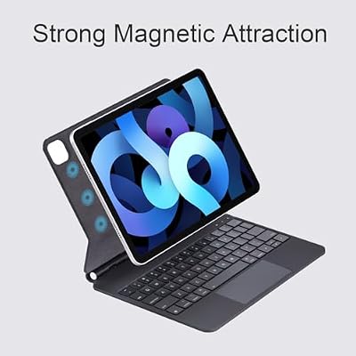 QUARK Keyboard Case for iPad Air 11-inch (M3 2025 / M2 2024) & iPad Pro 11-inch (4th, 3rd, 2nd,1st Gen), Magic Keyboard Case for 10.9 iPad Air (5/4 Gen) with Trackpad, Backlit, Black