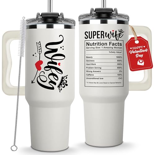Valentine Gifts For Wife from Husband - Wife Tumbler 40Oz,